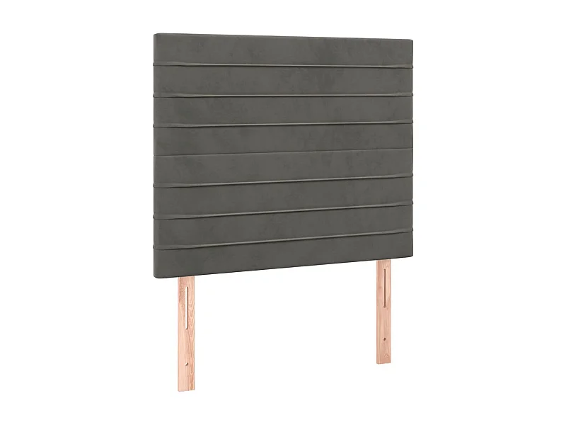 Têtes de lit 2 pcs Gris foncé 90x5x78/88 cm Velours POI75116 BonneVie Meuble