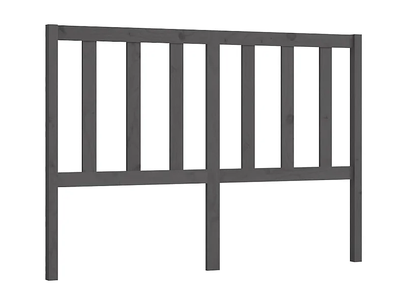 Cabecero de cama madera maciza de pino gris 156x4x100 cm ES24674