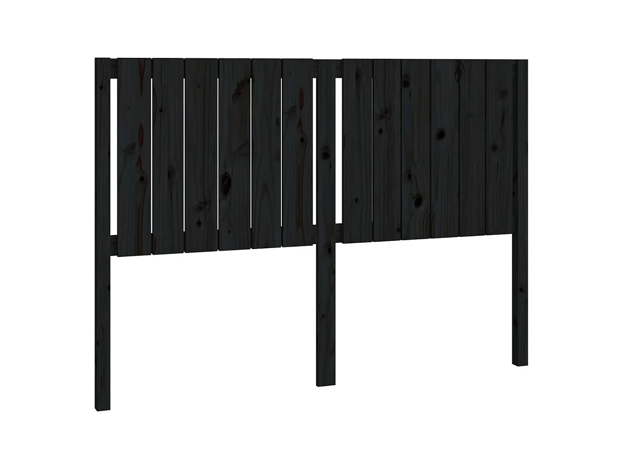 Testiera | Testata del letto per Letto Nera 145,5x4x100cm in Legno Massello di Pino