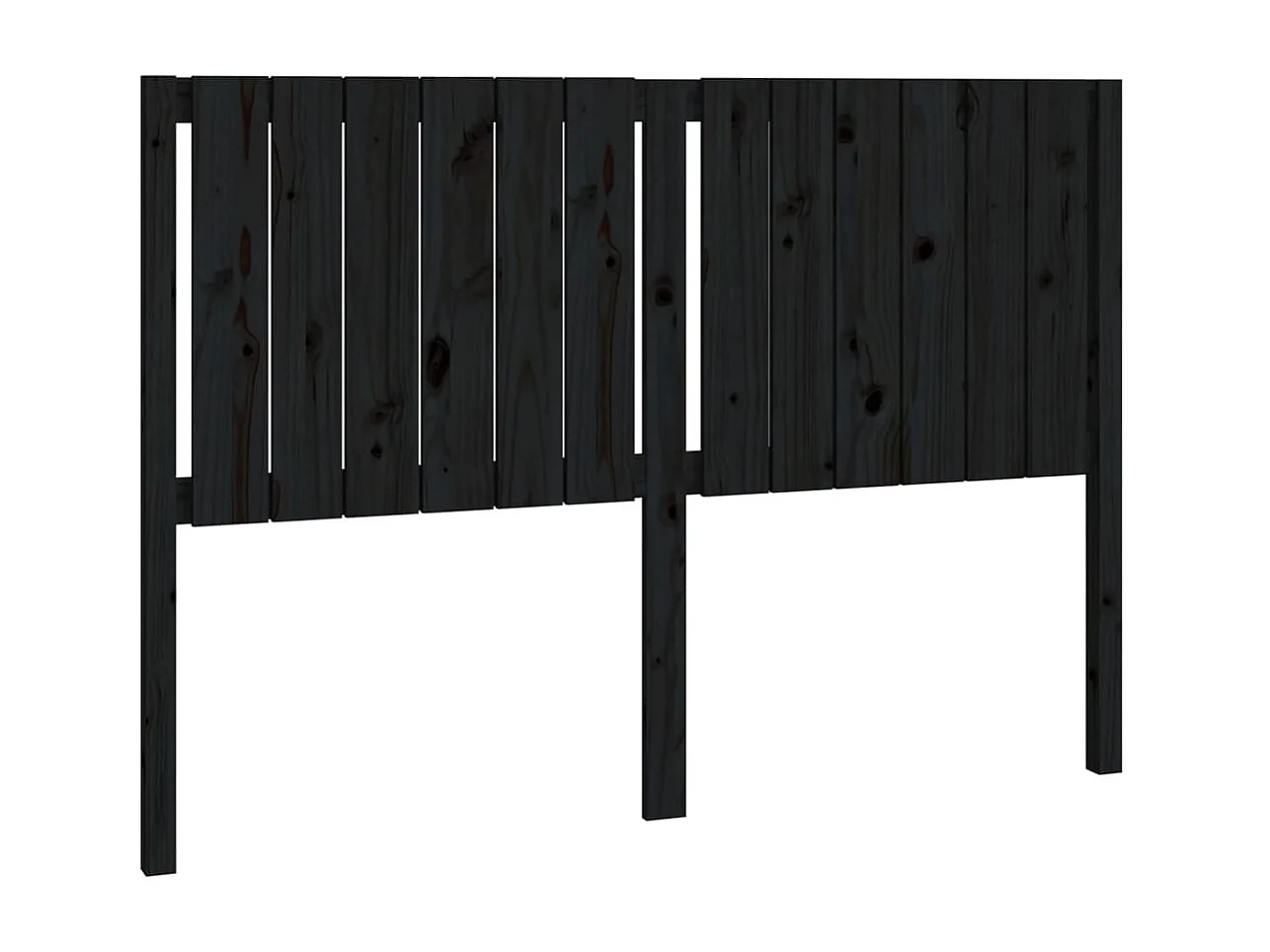 Tête de lit Noir 145,5x4x100 cm Bois massif de pin POI71977 BonneVie Meuble