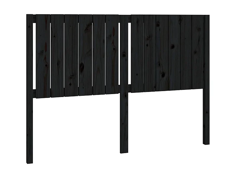 Cabeceira de cama 145,5x4x100 cm pinho maciço preto PT399618