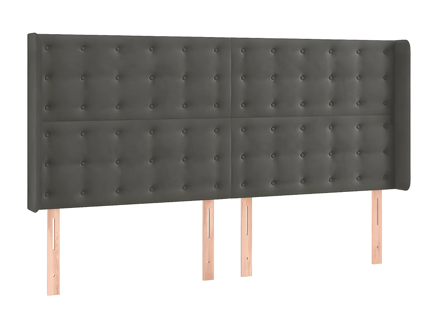 Tête de lit à LED Gris foncé 183x16x118,128 cm Velours LKC35857 BonneVie Meuble
