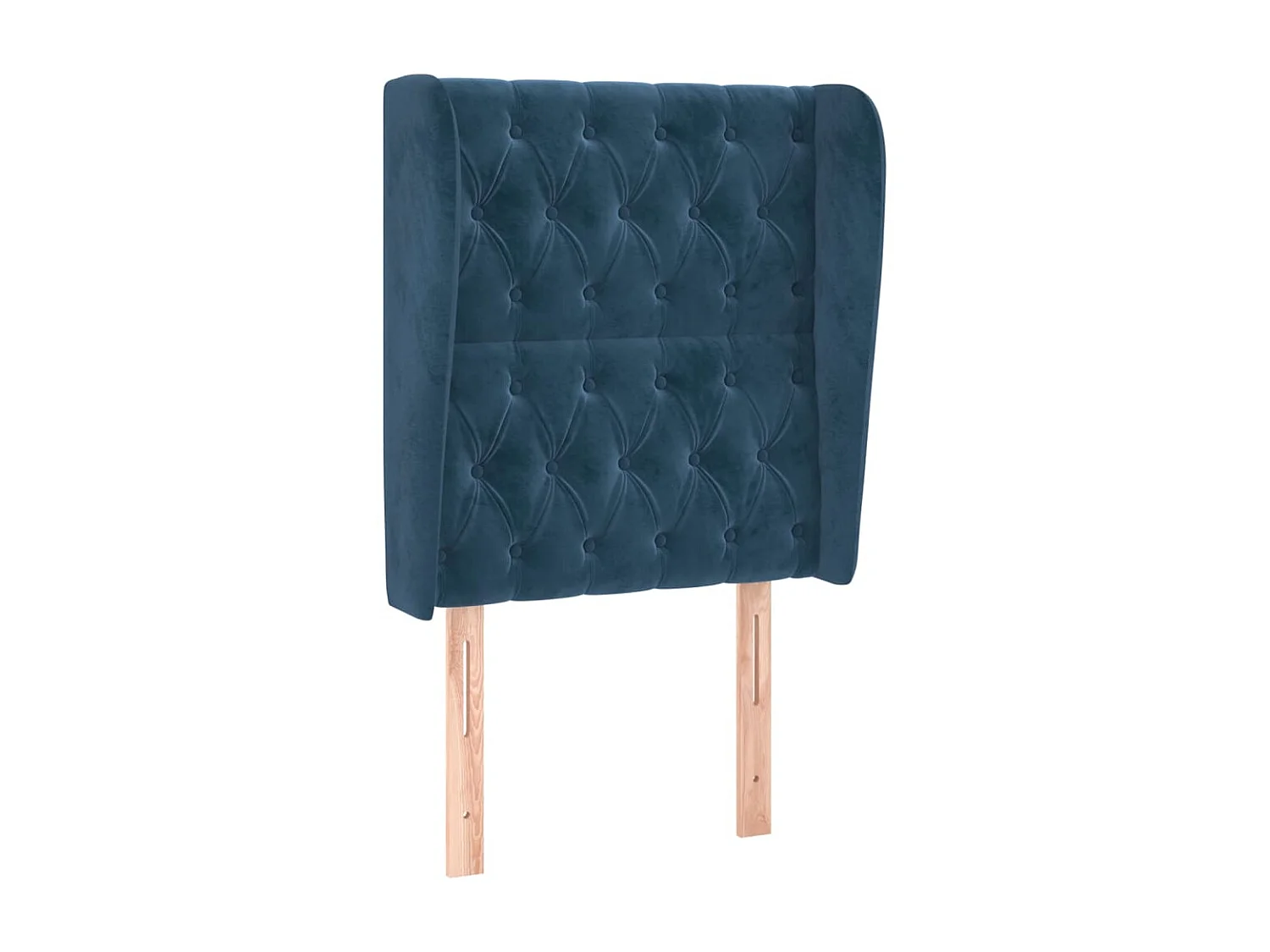 Tête de lit avec oreilles Bleu foncé 83x23x118/128 cm Velours POI93930 BonneVie Meuble