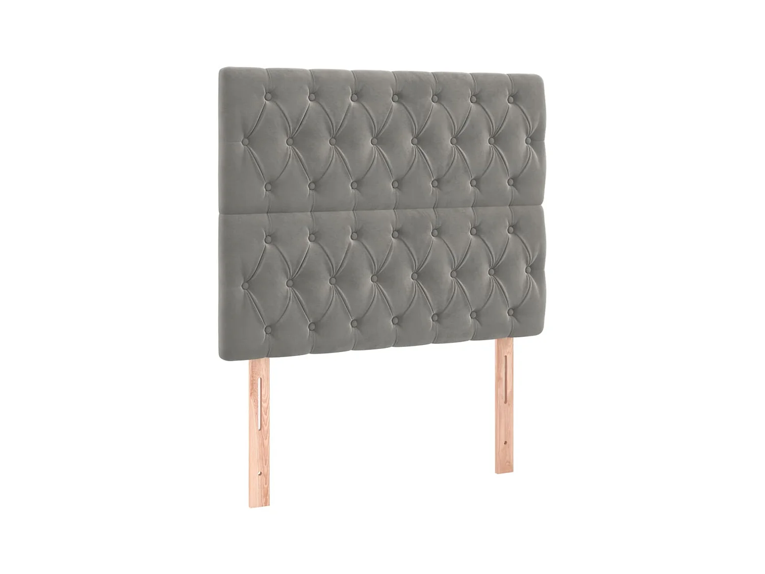 2 pcs Têtes de lit Gris clair 90x7x78/88 cm Velours PLO55844 BonneVie Meuble