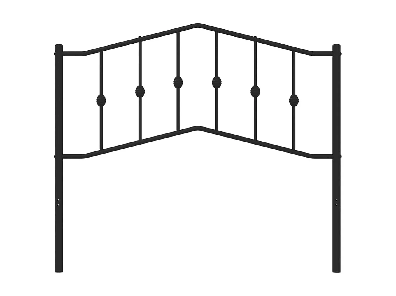 Tête de lit métal noir 107 cm POI10157 BonneVie Meuble