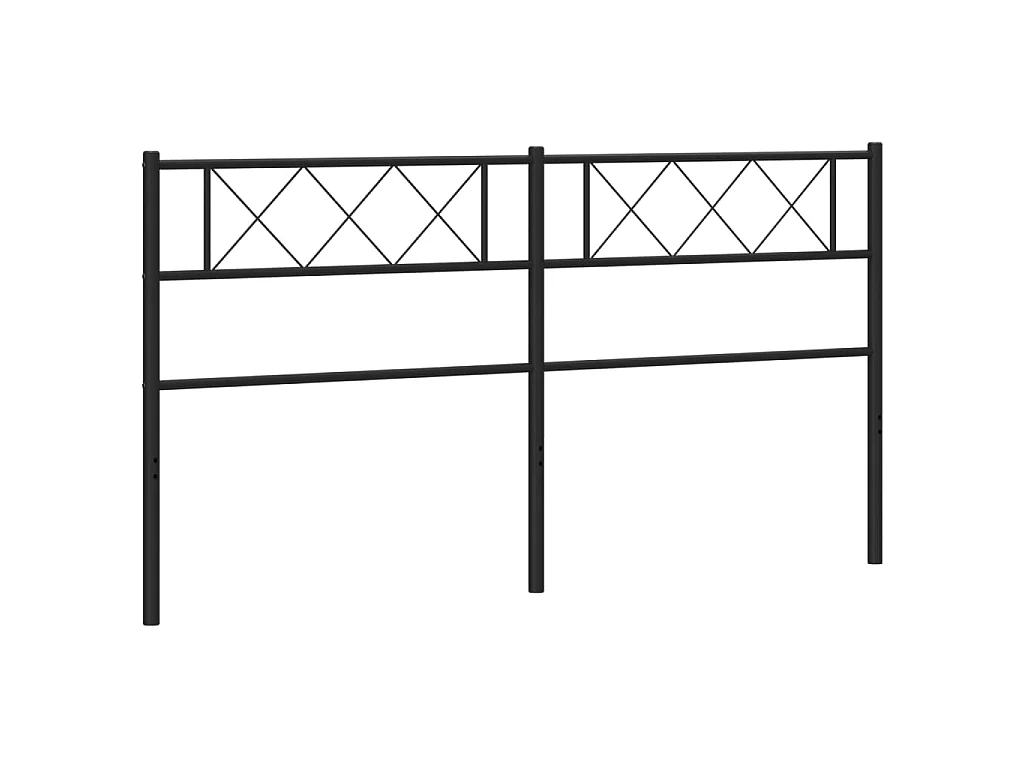 Tête de lit métal noir 200 cm POI59162 BonneVie Meuble
