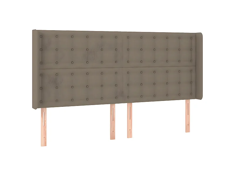 Tête de lit avec oreilles Taupe 183x16x118,128 cm Tissu LKC59930 BonneVie Meuble