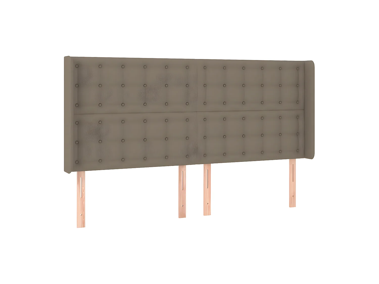 Tête de lit avec oreilles Taupe 183x16x118,128 cm Tissu LKC59930 BonneVie Meuble