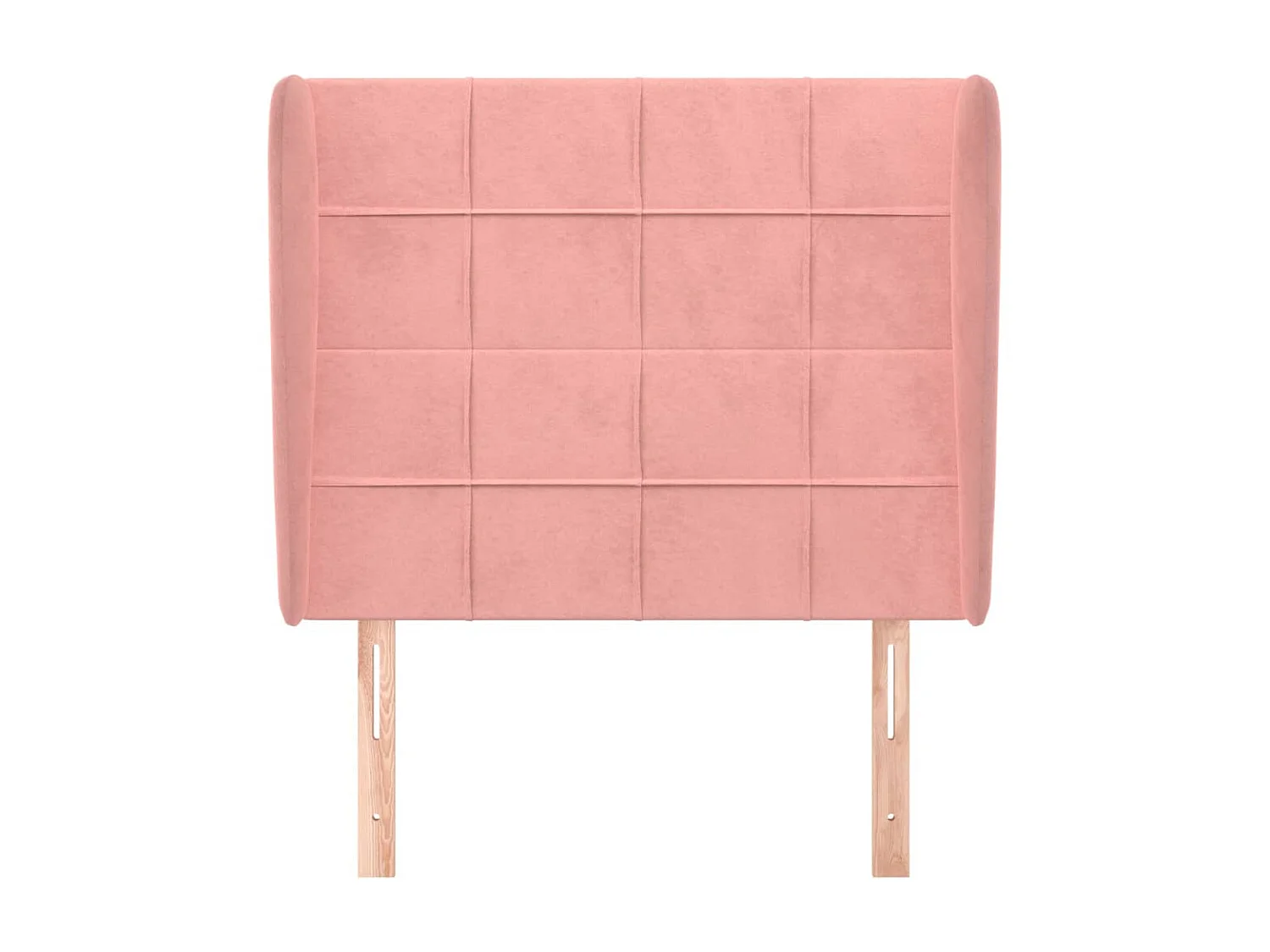 Hoofdbord met randen 93x23x118/128 cm fluweel roze NL403047