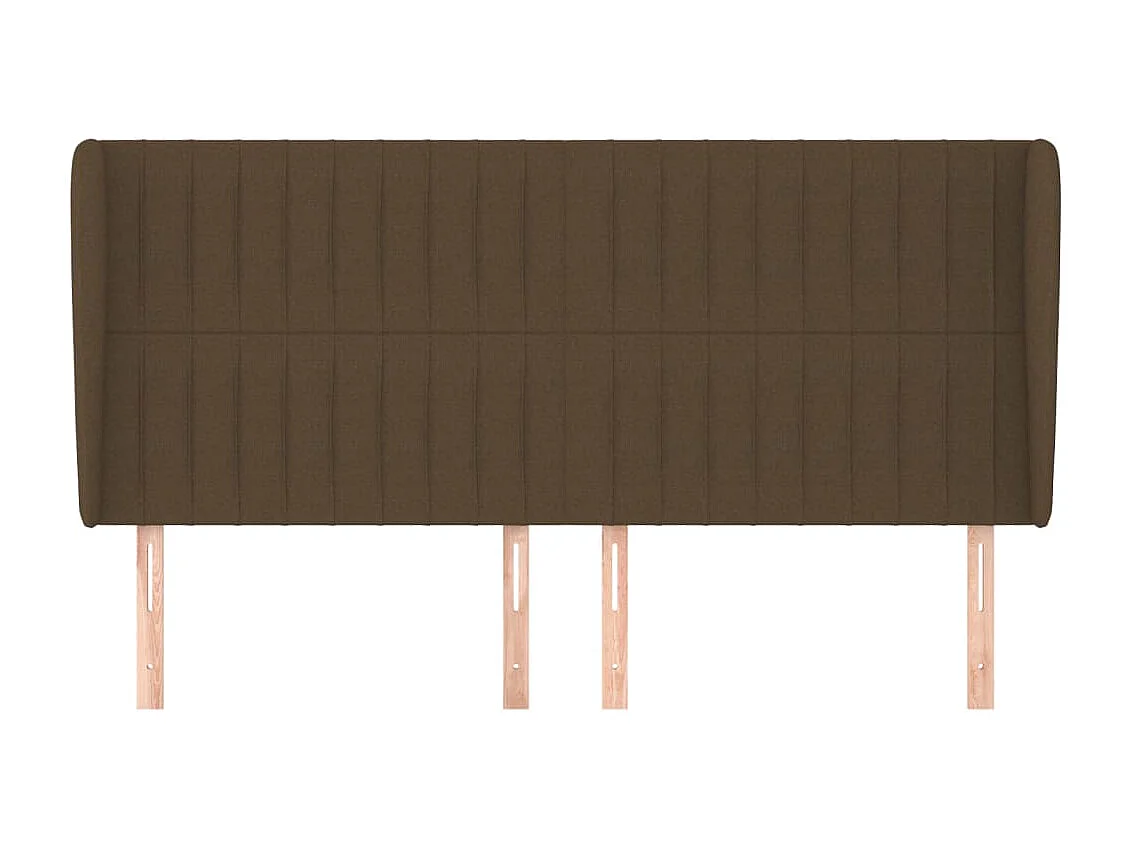 Testiera ad Orecchio Marrone Scuro 183x23x118/128 cm in Tessuto CFW501862