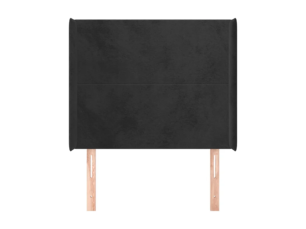 Kopfteil,Bettkopfteil mit Ohren Schwarz 83x16x118/128 cm Samt -gkd346111