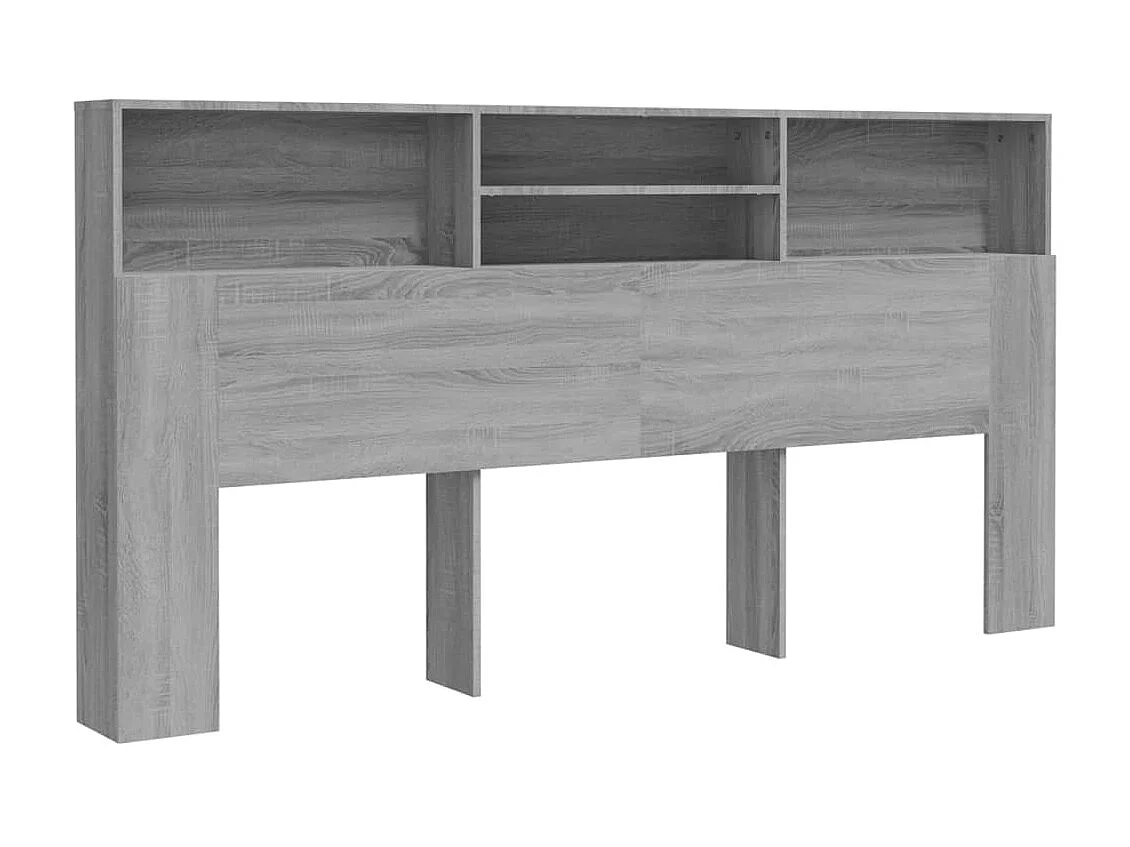 Armoire de tête de lit Sonoma gris 200x19x103,5 cm POI80295 BonneVie Meuble