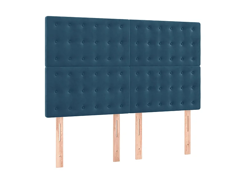 Kopfteil,Bettkopfteile 4 Stk. Dunkelblau 72x5x78/88 cm Samt -gkd995687