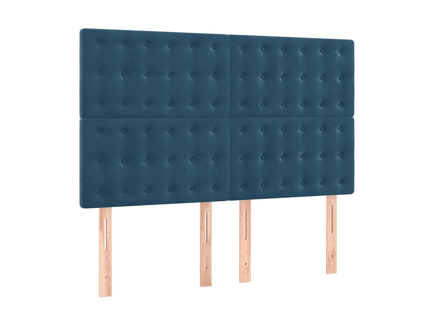 Kopfteil,Bettkopfteile 4 Stk. Dunkelblau 72x5x78/88 cm Samt -gkd995687