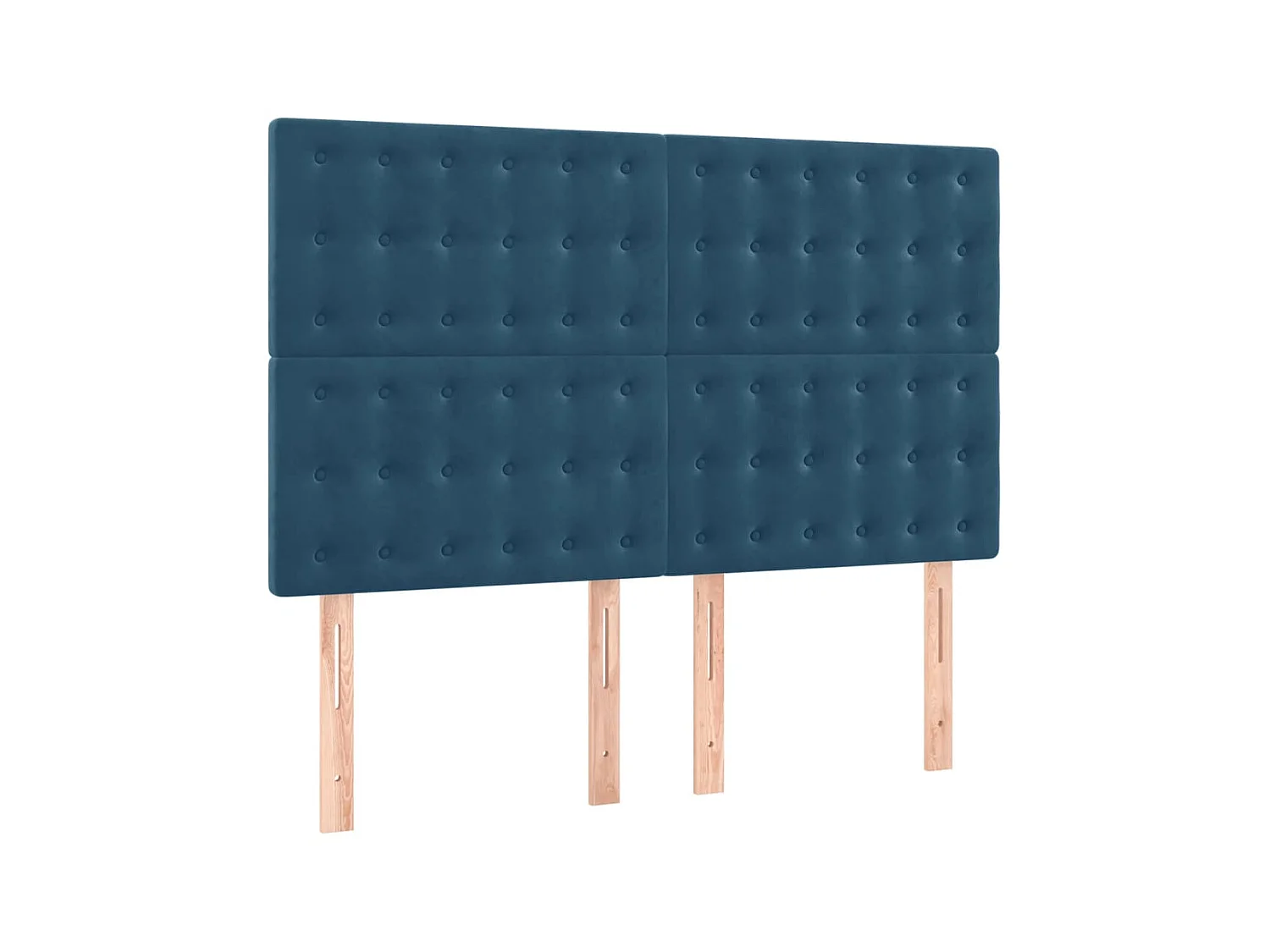 Testiere | Testate del letto 4 pz Blu Scuro 72x5x78/88 cm in Velluto