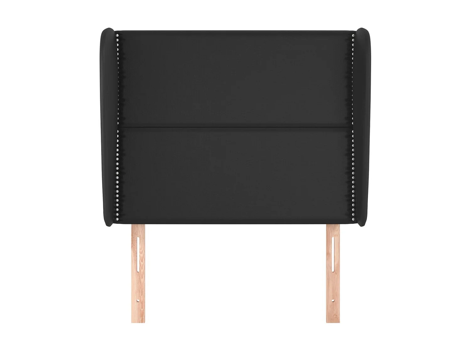 Cabeceira de cama c/ abas couro artif. 93x23x118/128 cm preto PT750313