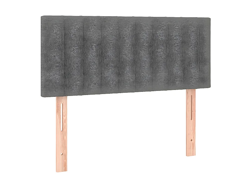Tête de lit Gris foncé 100x5x78/88 cm Tissu POI72493 BonneVie Meuble