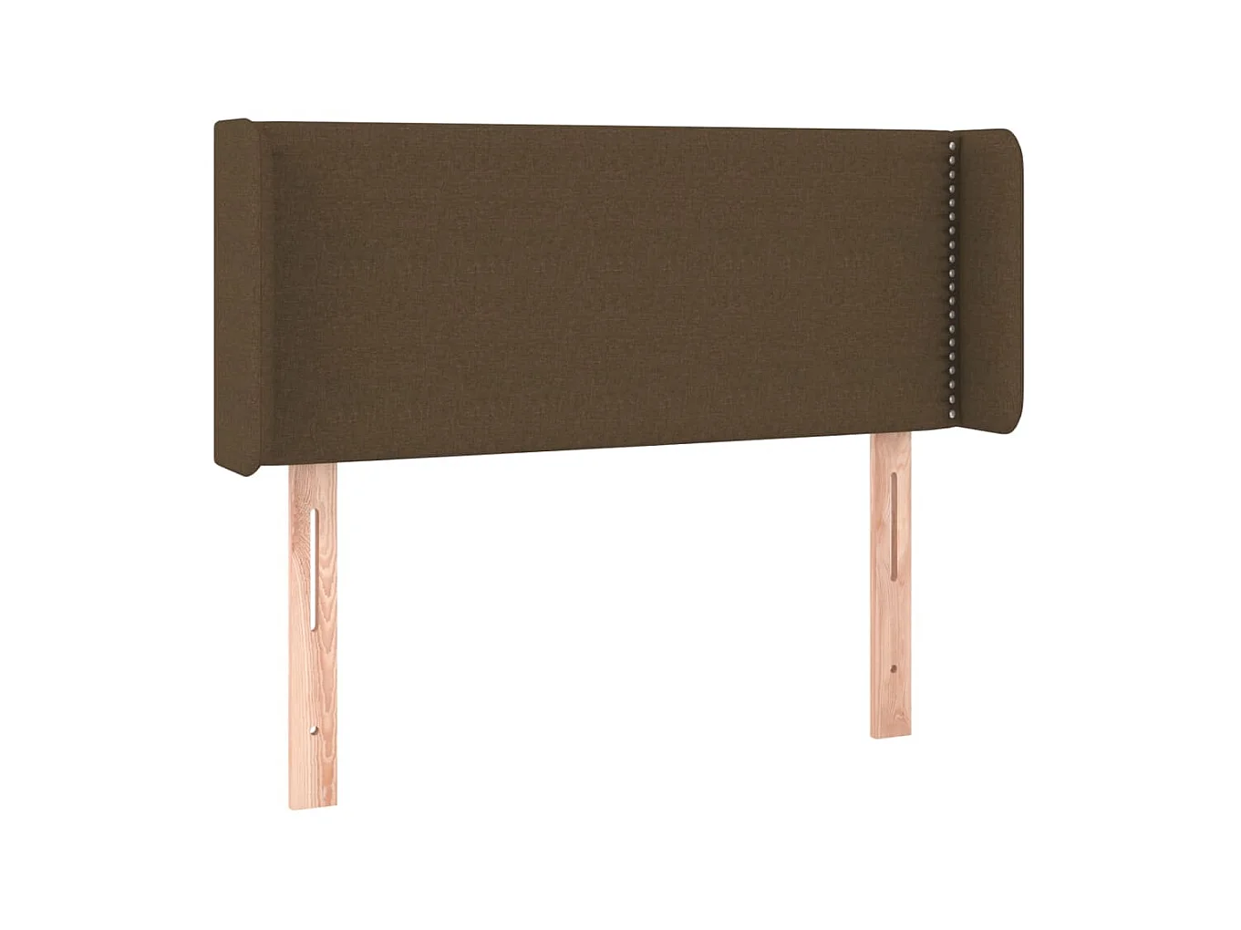 Tête de lit avec oreilles Marron Foncé 103x16x78/88 cm Tissu POI93163 BonneVie Meuble