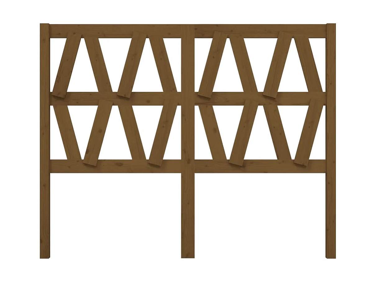 Tête de lit Marron miel 126x4x100 cm Bois massif de pin POI27562 BonneVie Meuble