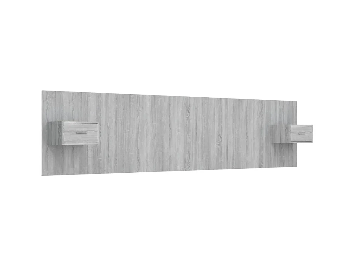 Tête de lit avec armoires sonoma gris Bois d'ingénierie POI12476 BonneVie Meuble