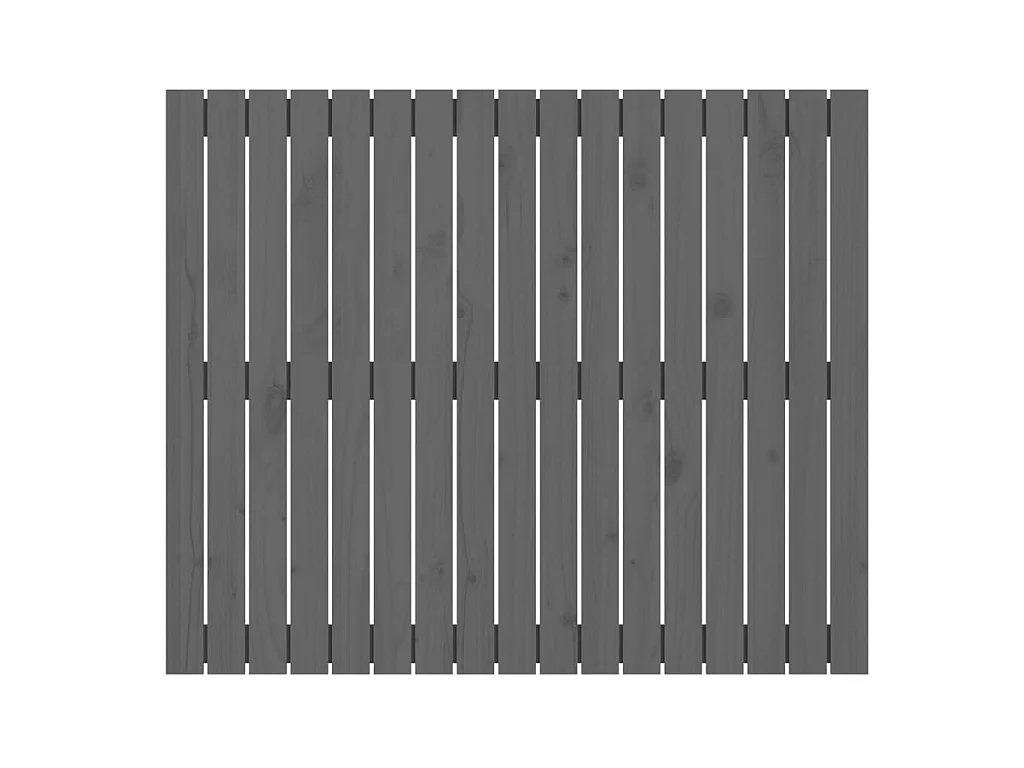 Tête de lit murale Gris 108x3x90 cm Bois massif de pin POI66297 BonneVie Meuble