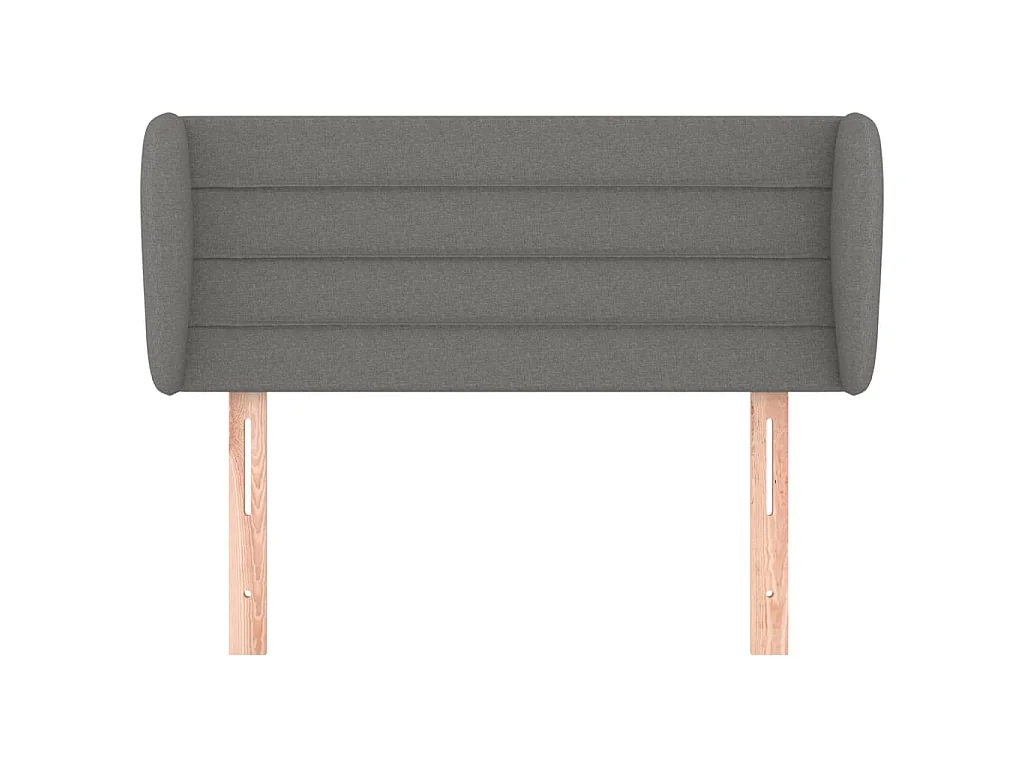 Tête de lit avec oreilles Gris foncé 83x23x78/88 cm Tissu POI14394 BonneVie Meuble