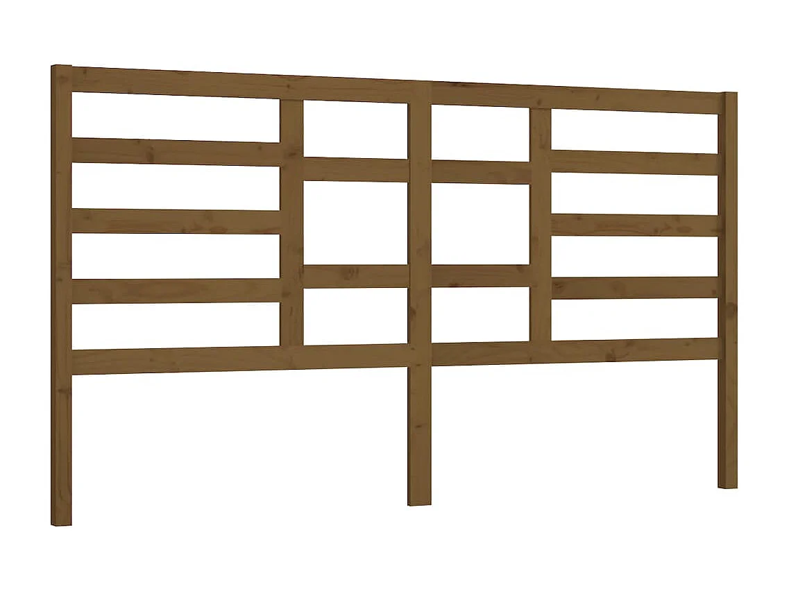 Tête de lit Marron miel 186x4x104 cm Bois massif de pin POI32914 BonneVie Meuble