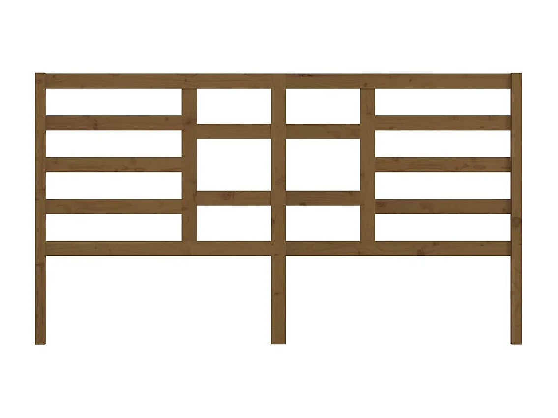 Tête de lit Marron miel 186x4x104 cm Bois massif de pin POI32914 BonneVie Meuble