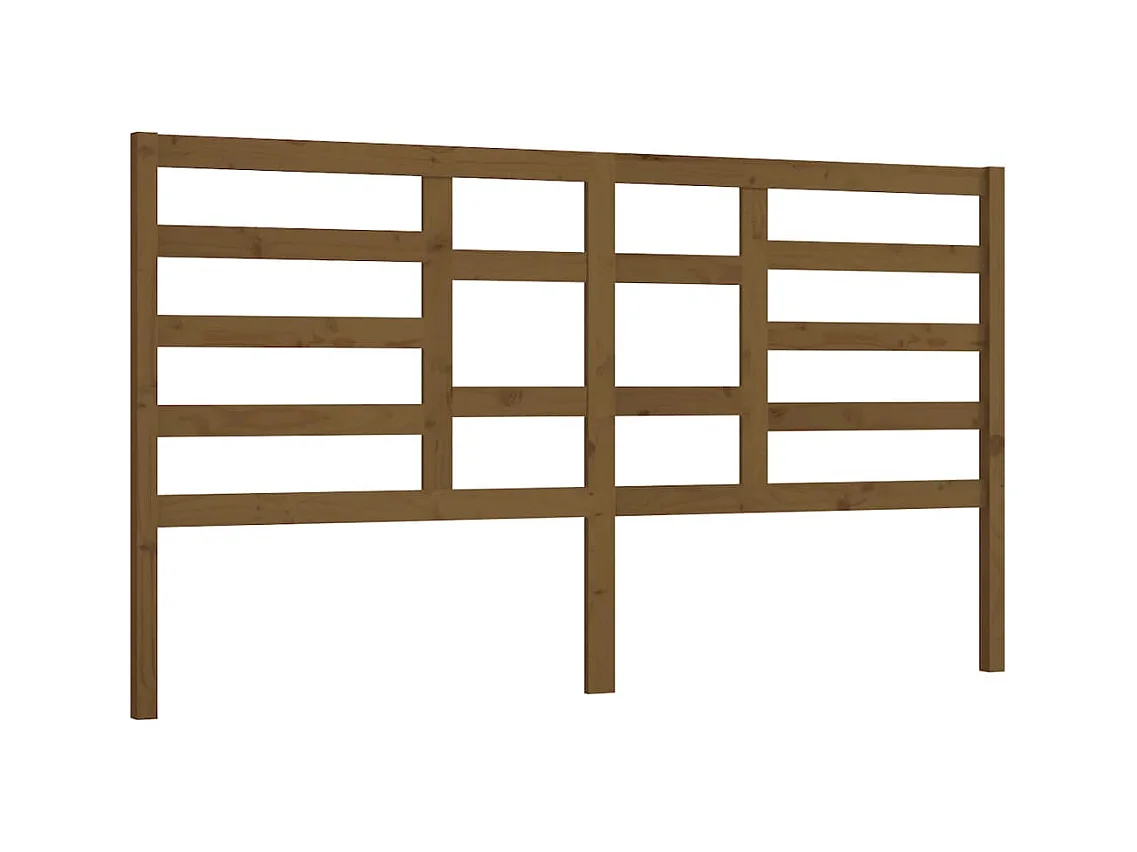 Tête de lit Marron miel 186x4x104 cm Bois massif de pin POI32914 BonneVie Meuble