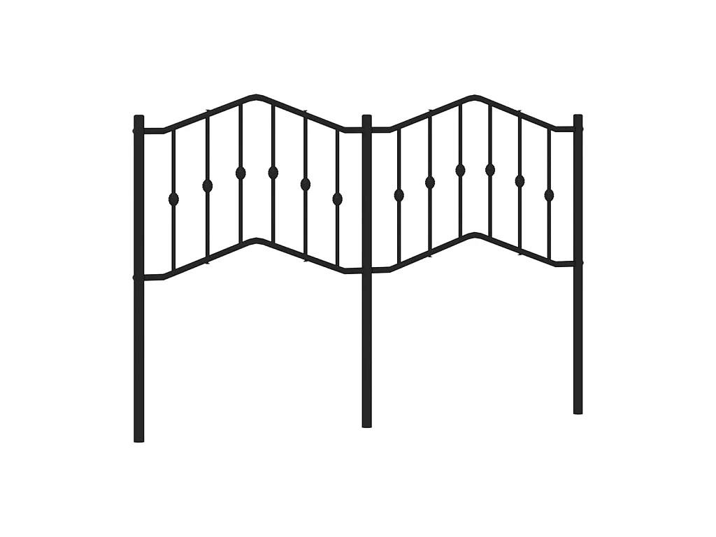 Cabeceira de cama 135 cm metal preto PT126595