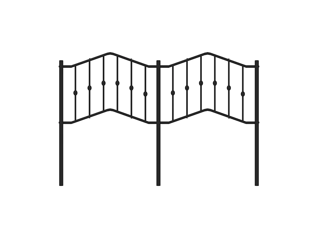 Cabeceira de cama 135 cm metal preto PT126595