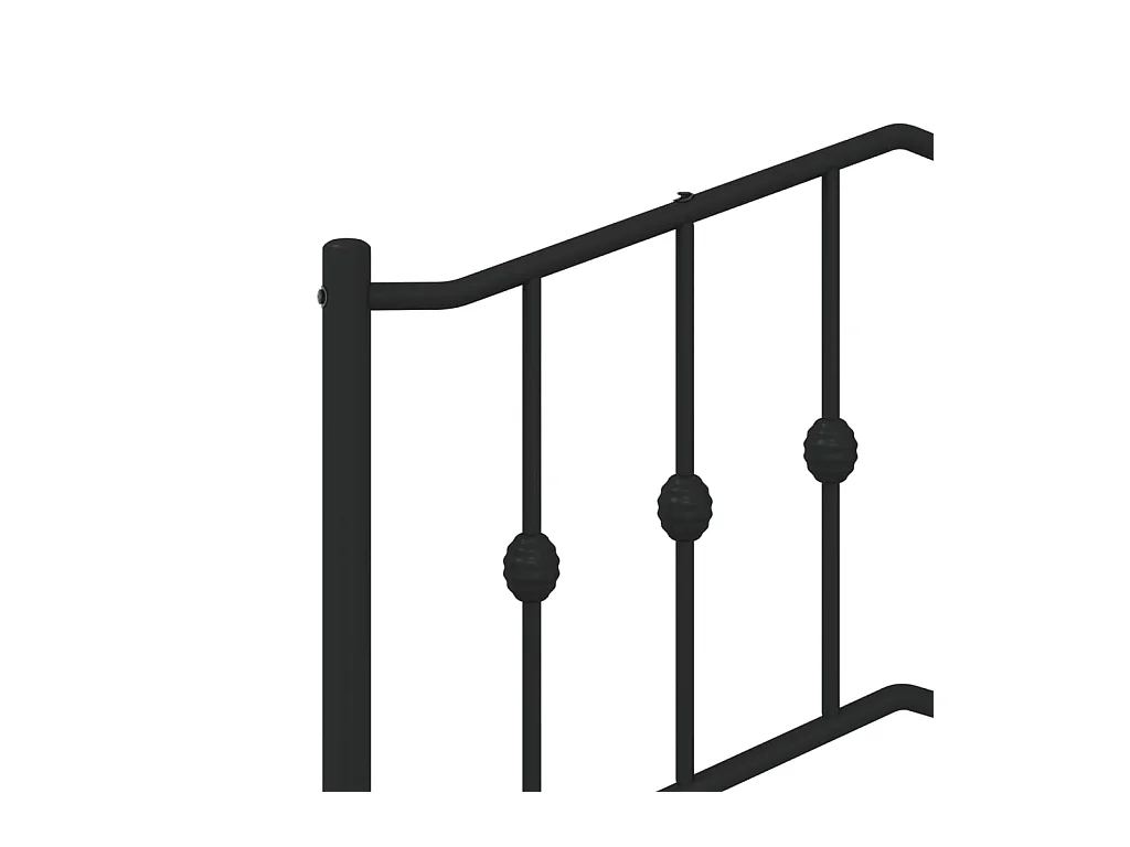 Cabeceira de cama 135 cm metal preto PT126595