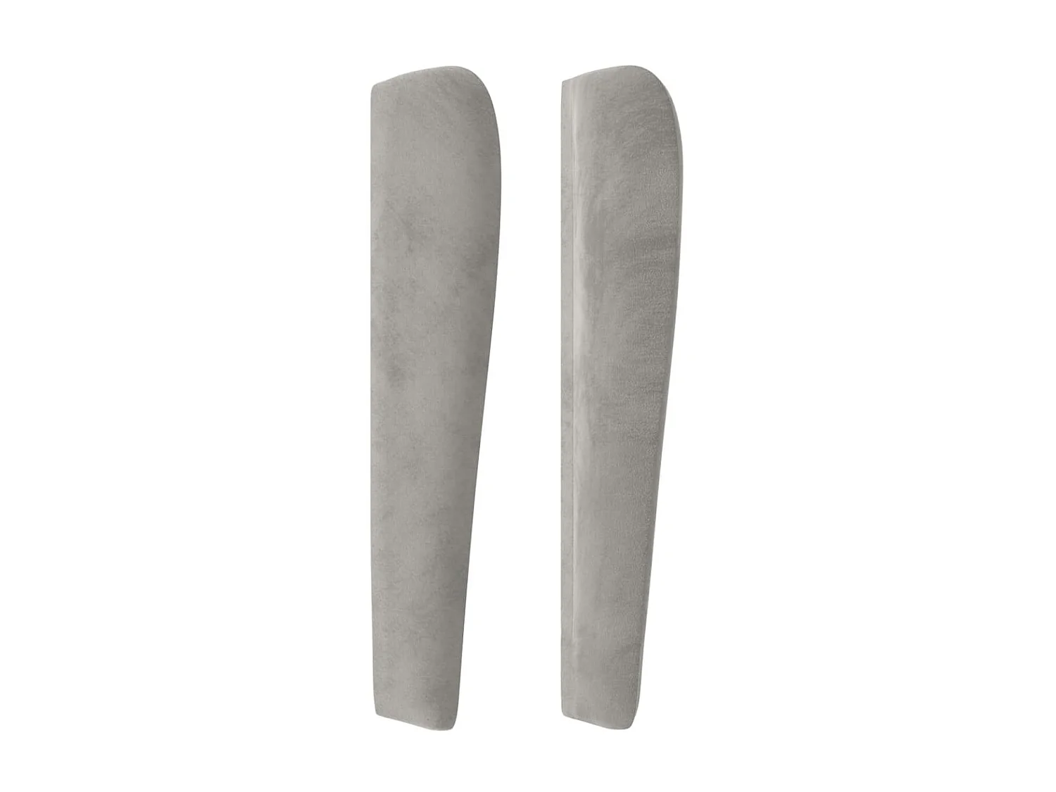 Tête de lit avec oreilles Gris clair 203x23x118/128 cm Velours POI64840 BonneVie Meuble