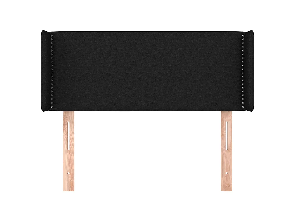 Cabecero de tela negro 83x16x78/88 cm ES45814