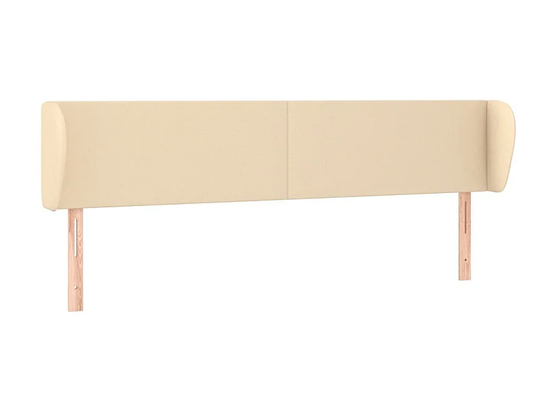 Hoofdbord met randen 203x23x78/88 cm stof crèmekleurig NL709342