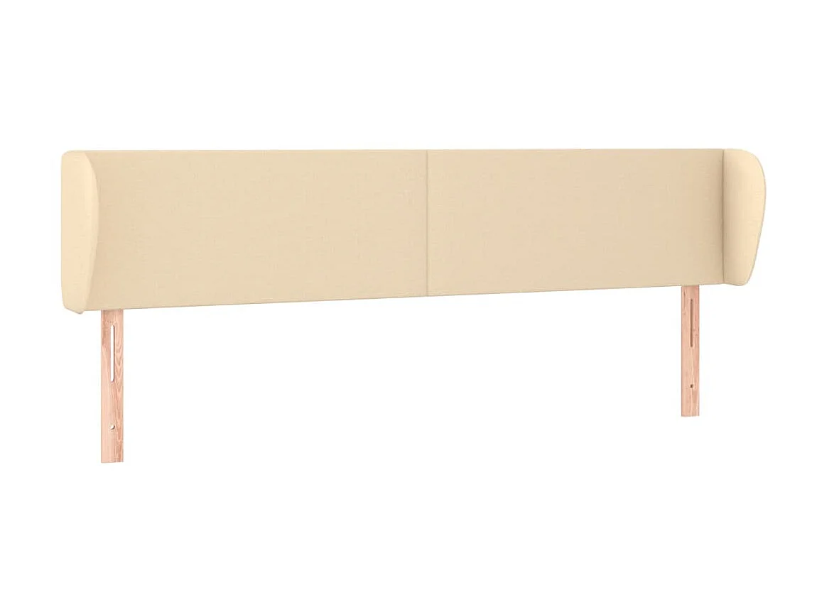 Cabecero de tela color crema 203x23x78/88 cm ES66346