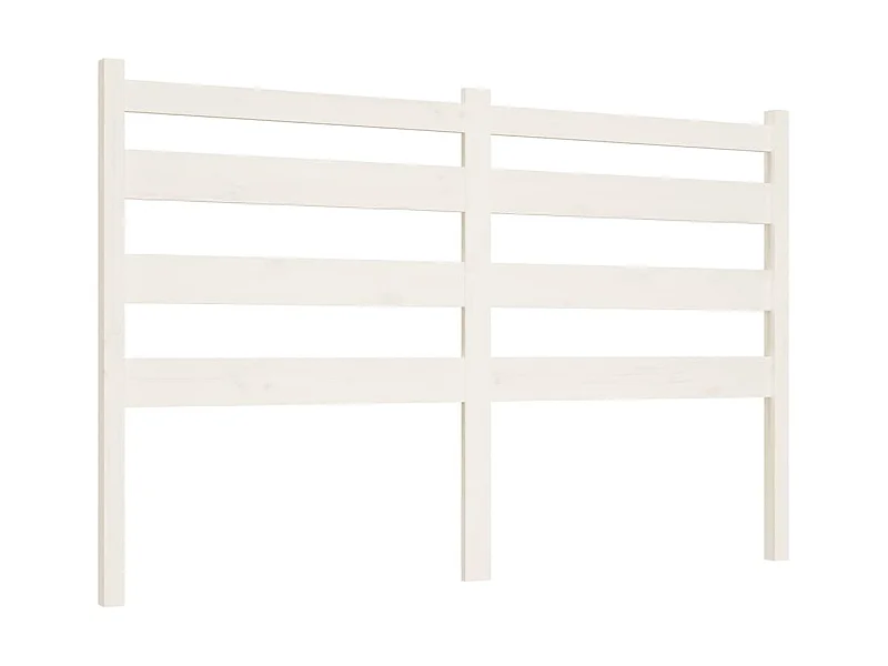 Cabeceira de cama 126x4x100 cm pinho maciço branco PT147661