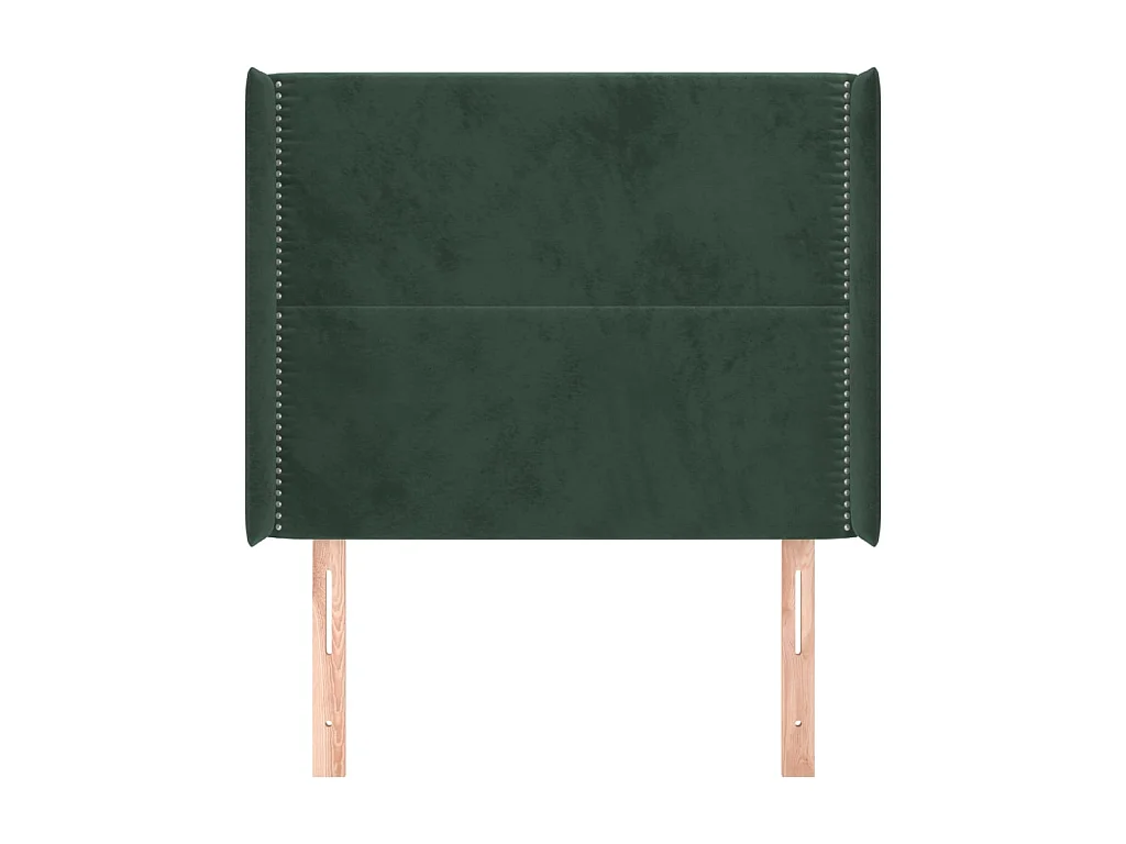 Kopfteil,Bettkopfteil mit Ohren Dunkelgrün 93x16x118/128 cm Samt -gkd135816
