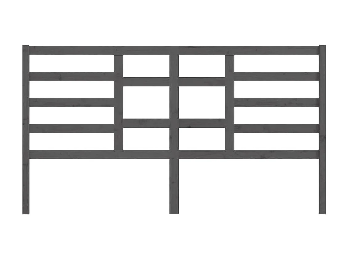 Cabeceira de cama 206x4x104 cm pinho maciço cinzento PT783632