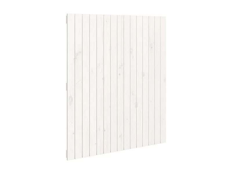 Cabeceira de parede 95,5x3x110 cm pinho maciço branco PT241206