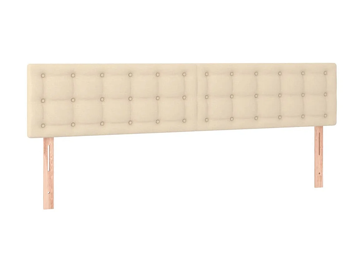 LED Kopfteil,Bettkopfteil Creme 200x5x78/88 cm Stoff -gkd353421