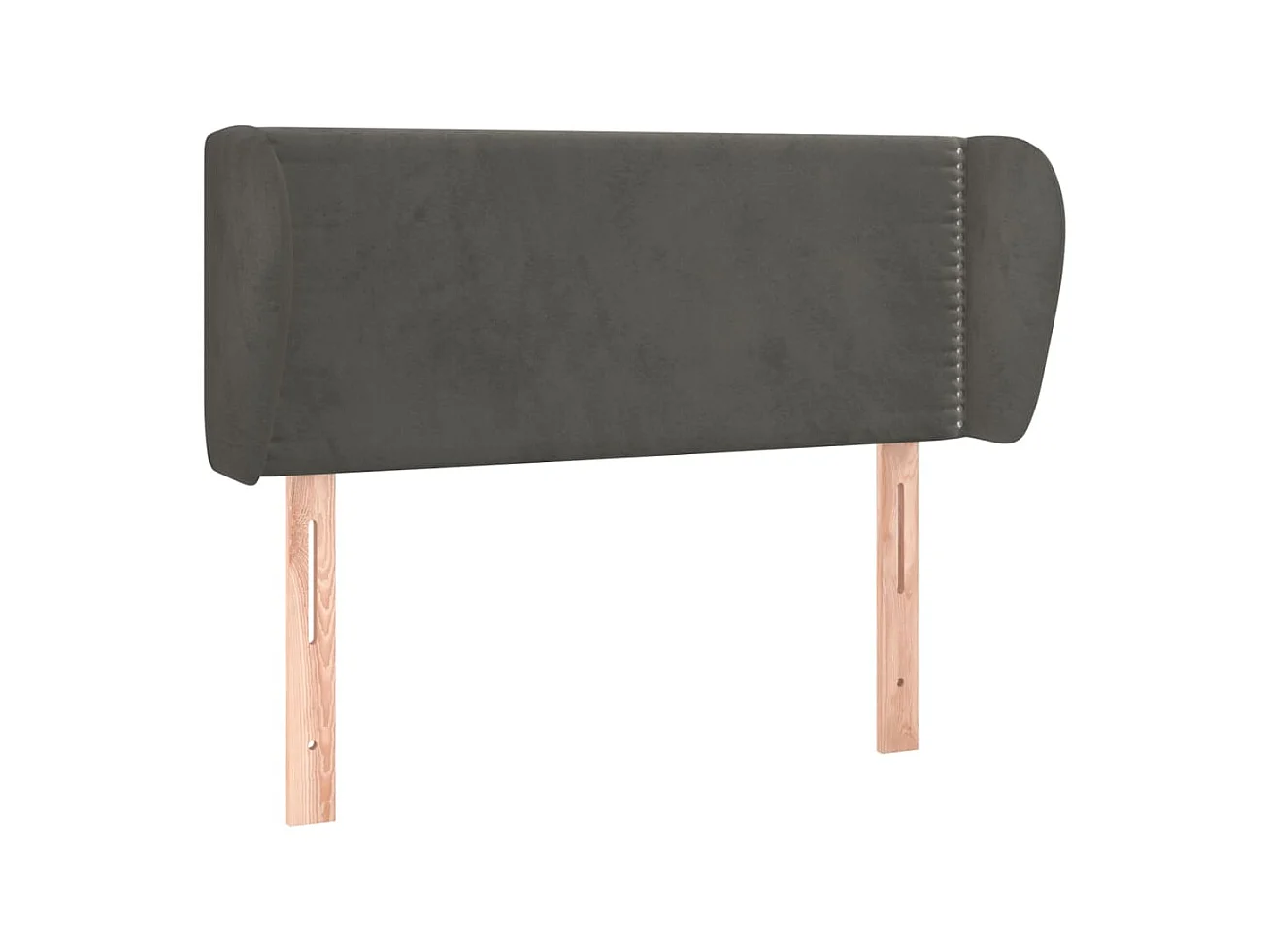 Tête de lit avec oreilles Gris foncé 83x23x78/88 cm Velours POI97777 BonneVie Meuble