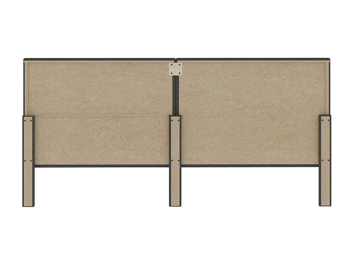 Testiera | Testata del letto Letto Trapuntata Grigio Scuro in Tessuto 200x200 cm