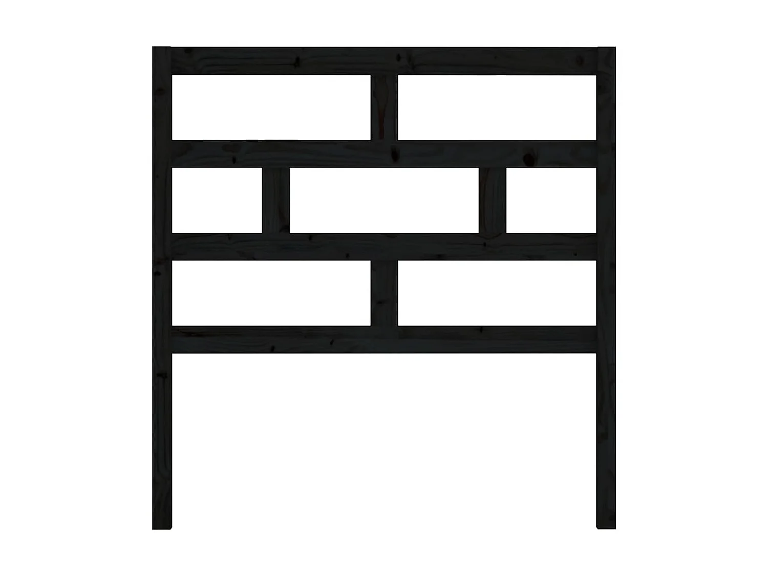 Cabeceira de cama 81x4x100 cm pinho maciço preto PT206419