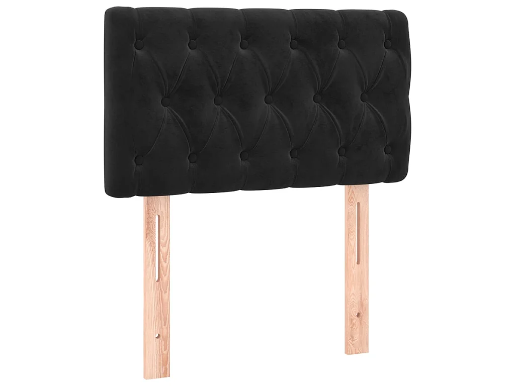 Tête de lit Noir 80x7x78/88 cm Velours POI37439 BonneVie Meuble