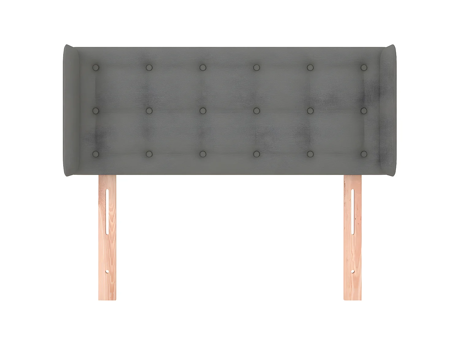 Tête de lit avec oreilles Gris foncé 83x16x78/88 cm Tissu POI89352 BonneVie Meuble