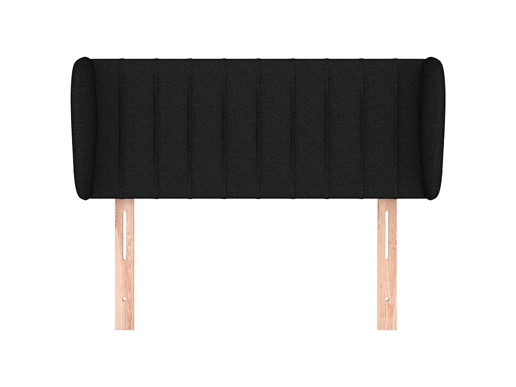 Tête de lit avec oreilles Noir 93x23x78/88 cm Tissu POI53948 BonneVie Meuble