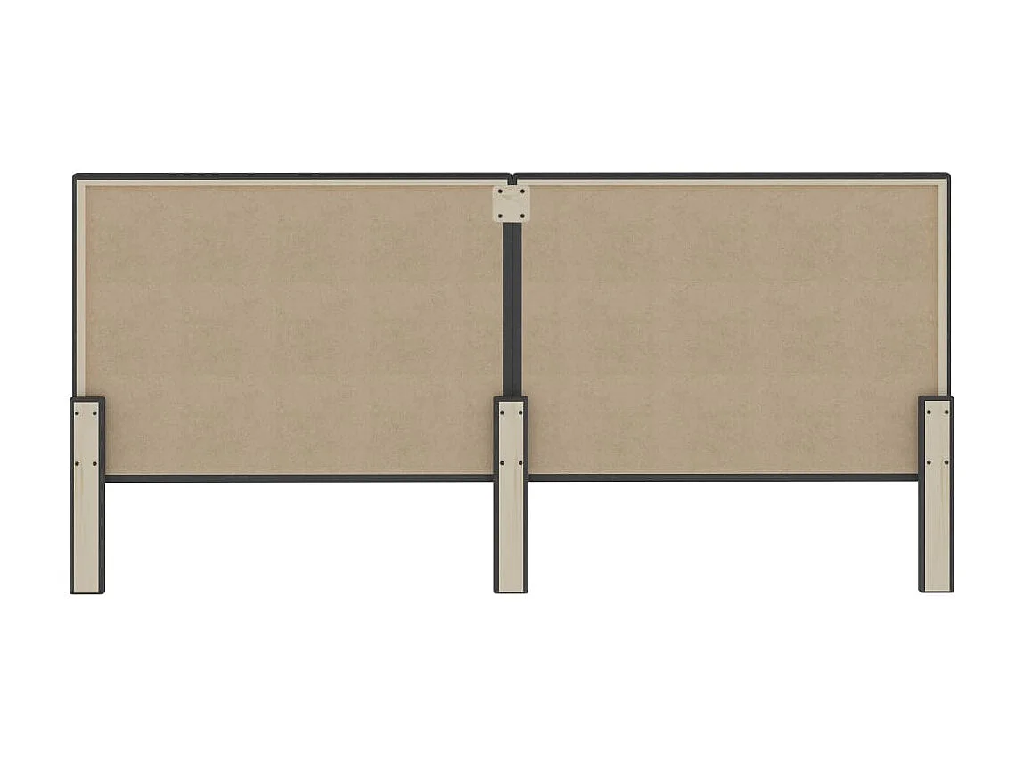 Cabeceira de cama 200x200 cm tecido cinzento-escuro PT819192