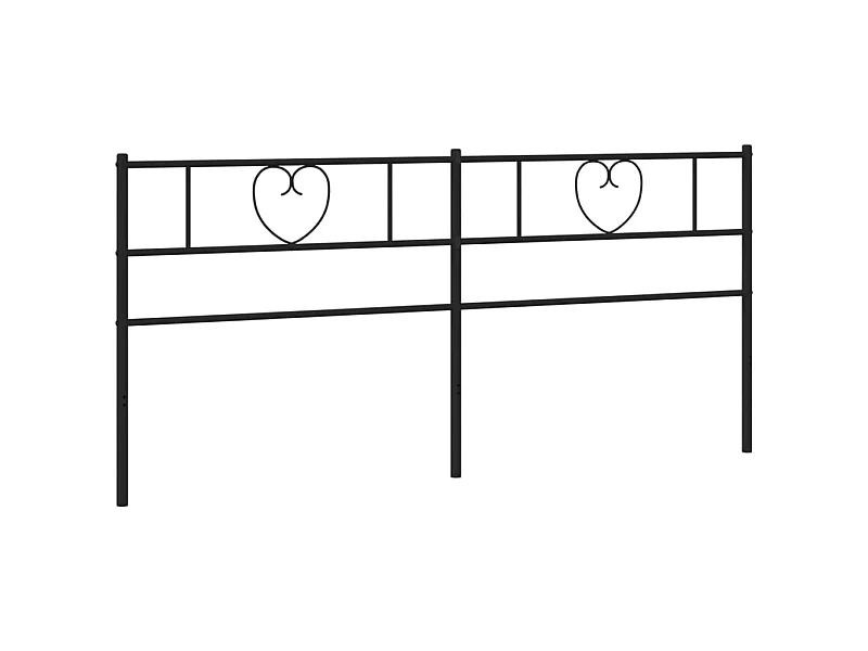 Testiera | Testata del letto in Metallo Nero 193 cm
