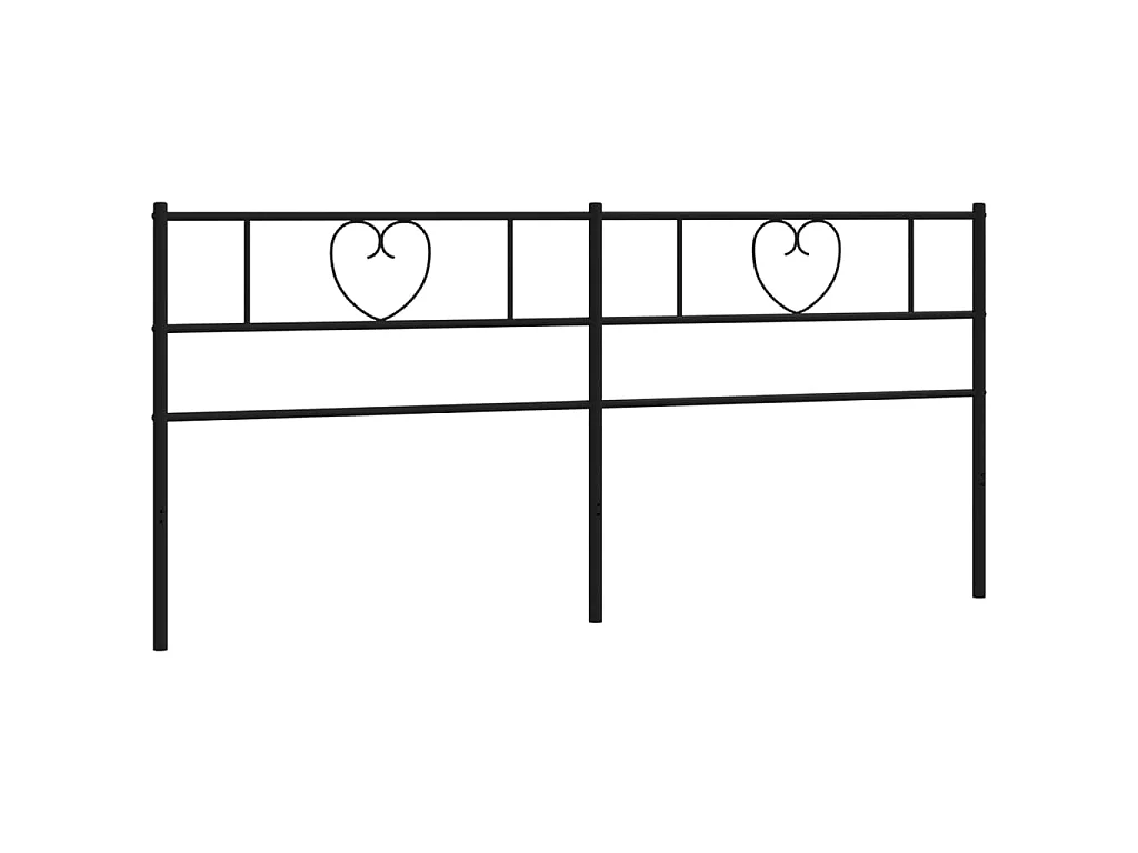 Tête de lit métal noir 193 cm POI60015 BonneVie Meuble